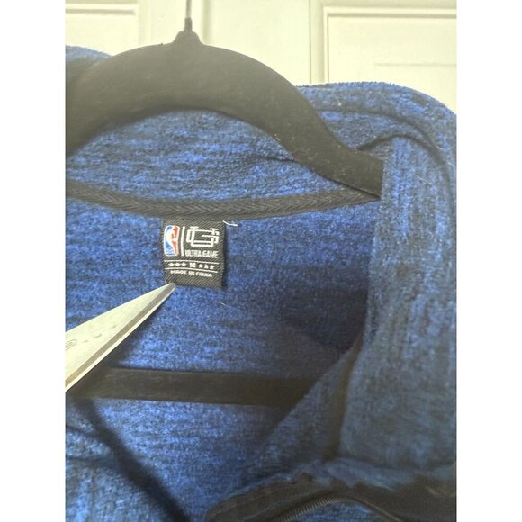 Ultra Game NBA Philadelphia 76ers Blue & Black 1/4 Zip Fleece Men's Size Medium - Picture 5 of 10